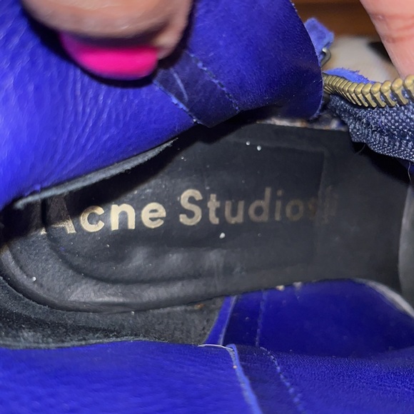 Acne Studios Cobalt Suede Pistol Boots - Picture 8 of 10